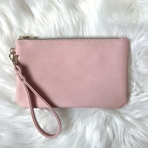 Pink Wristlet with Removable Strap - NWOT